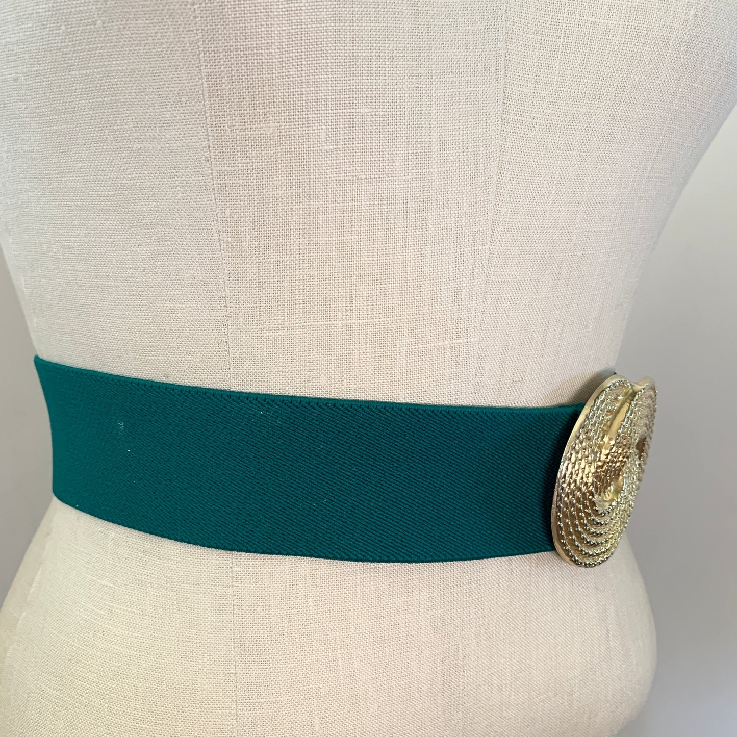 Nan Lewis Vintage Stretch Enamelf Green Gold Belt