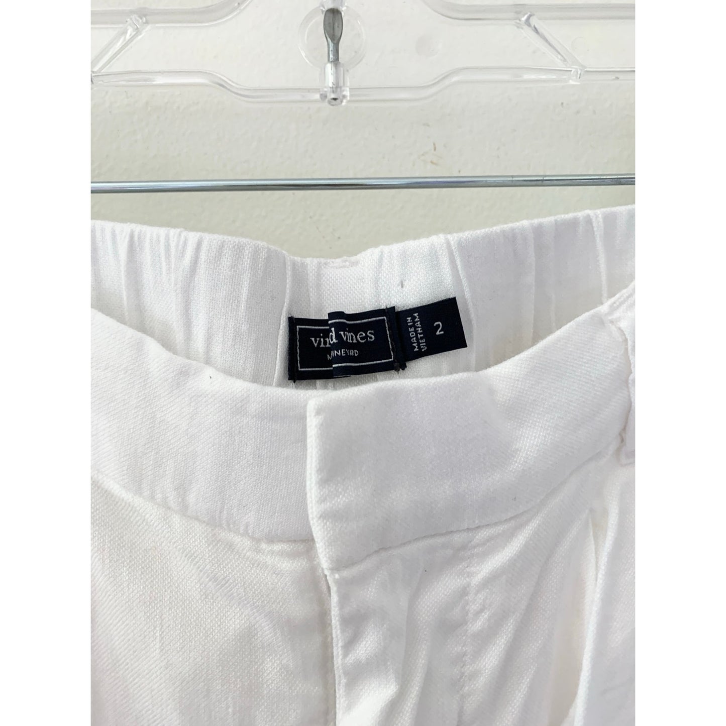 Vineyard Vines White Linen Blend Stretch Waist Pants Trousers