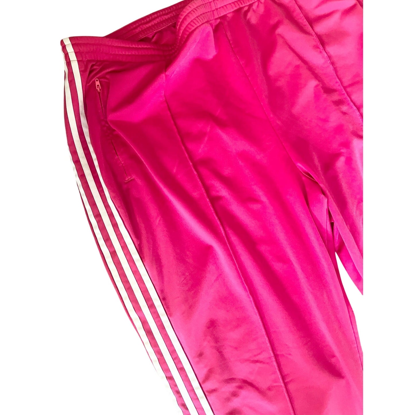 Adidas Bright Pink Plus Stripe Track Pants 4X