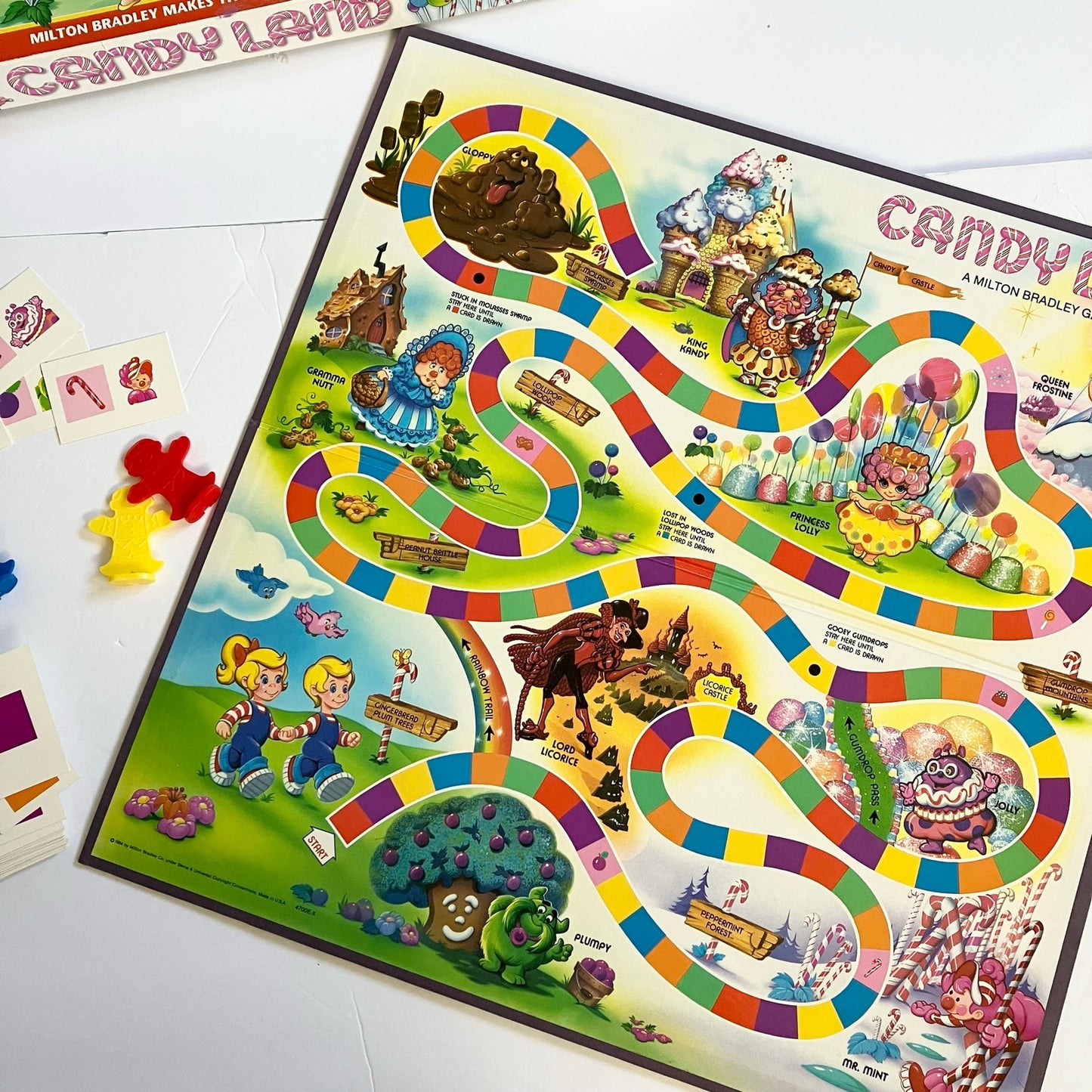 Vintage 1984 Candy Land Board Game by Milton Bradley Kids Games Complete ii