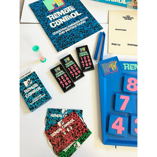 Vintage 1989 MTV Remote Control Trivia Board Game