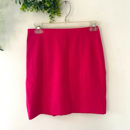 Ann Taylor Hot Pink Pointe Mini Pencil Skirt Petite