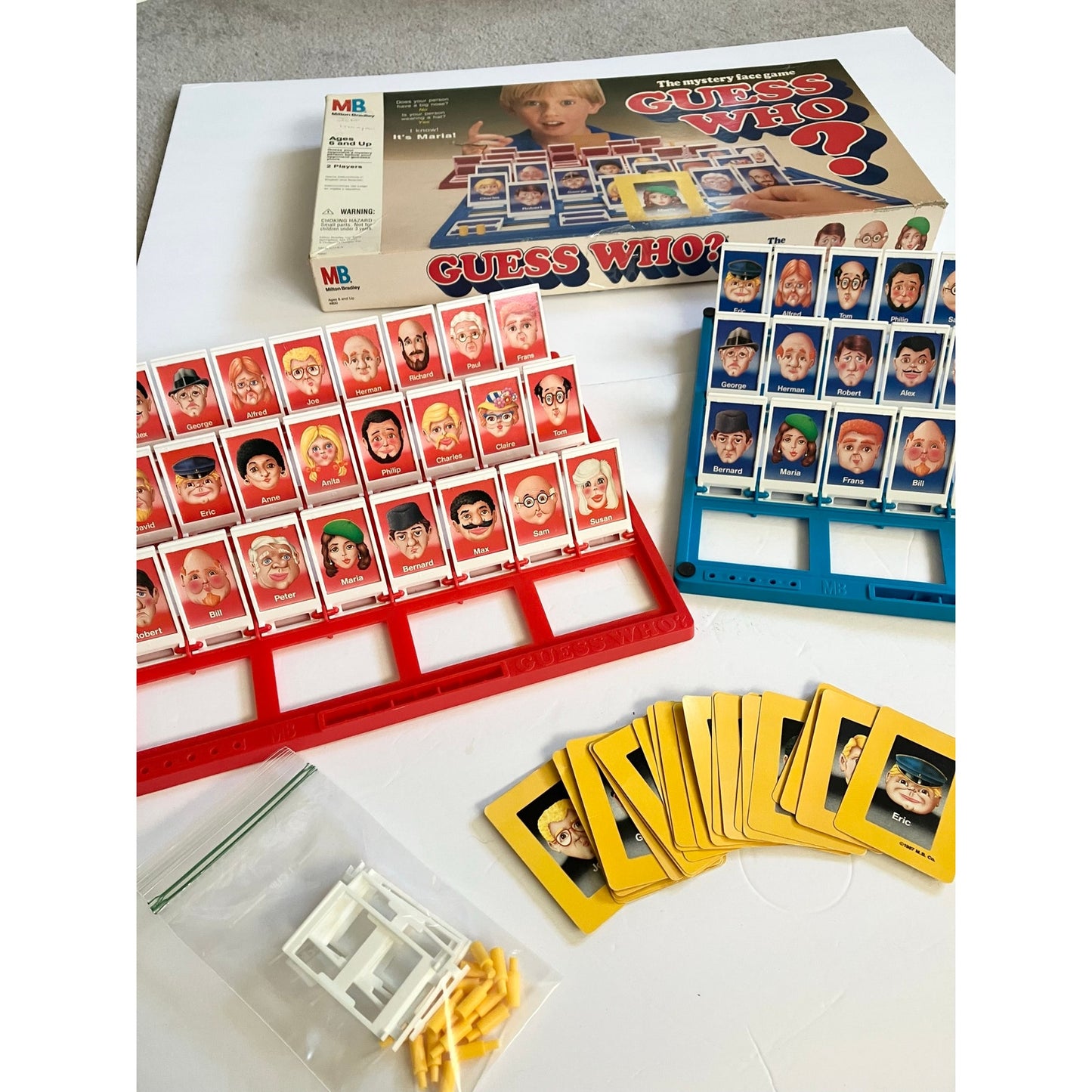 Guess Who Vintage 1991 Milton Bradley Board Game