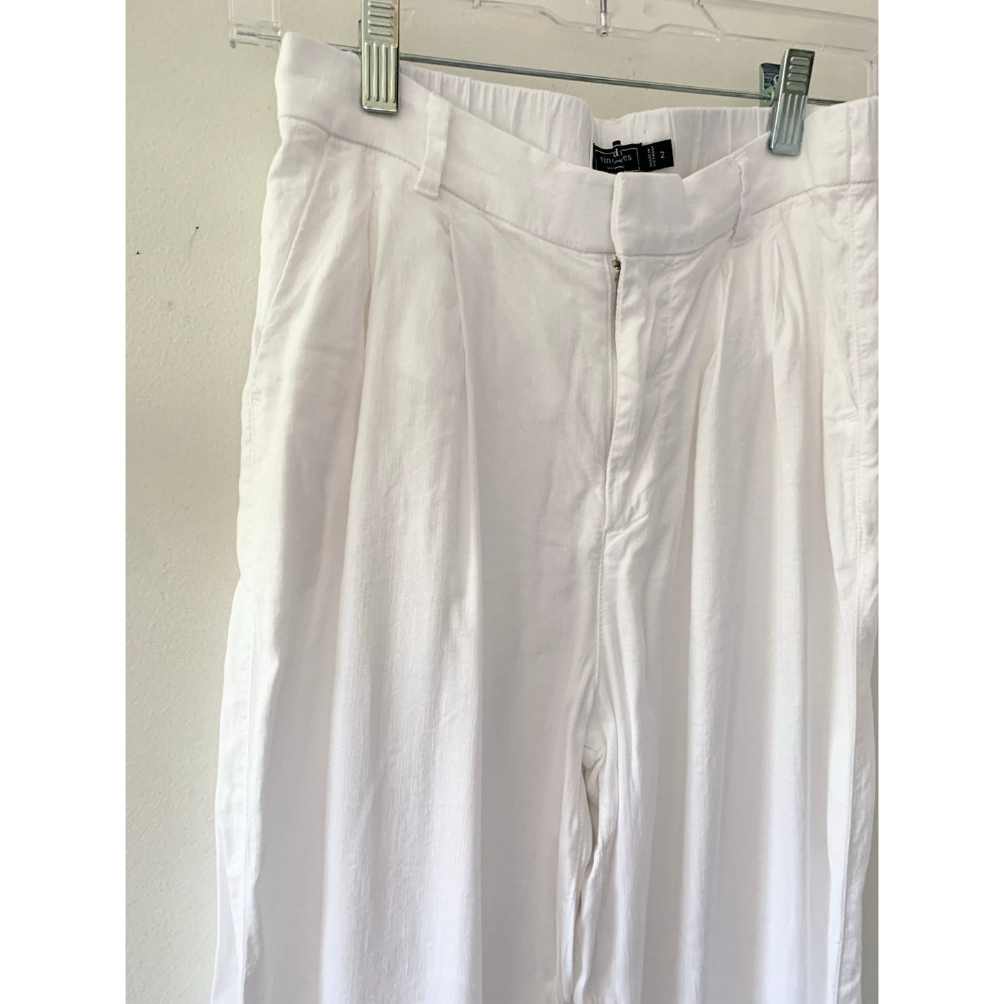 Vineyard Vines White Linen Blend Stretch Waist Pants Trousers