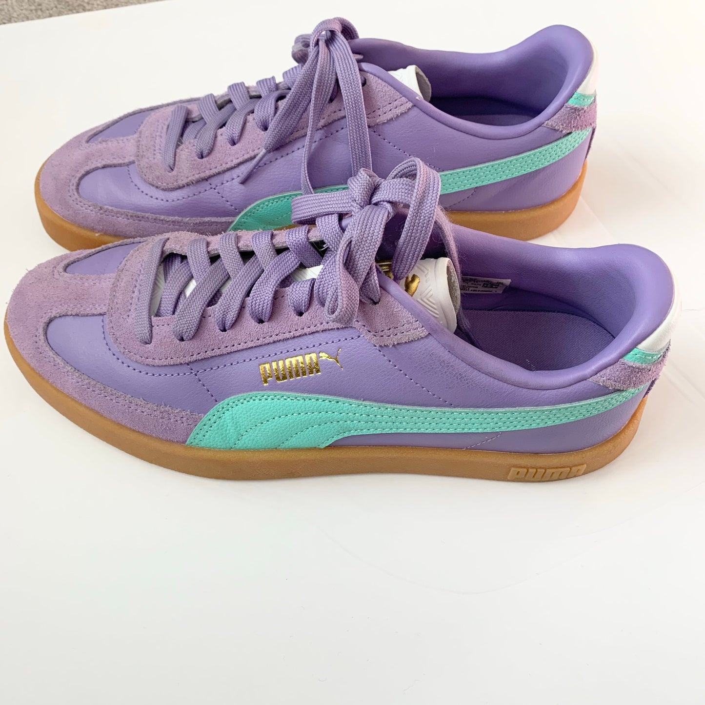 Puma Club II Era Sneaker Shoes Lavender Purple Teal Green