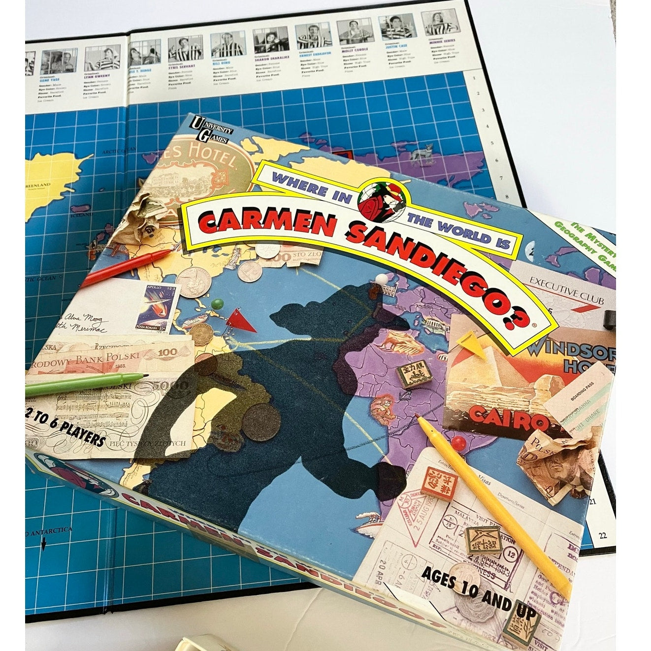 Vintage 1992 Where in the World is Carmen Sandiego Board Game University