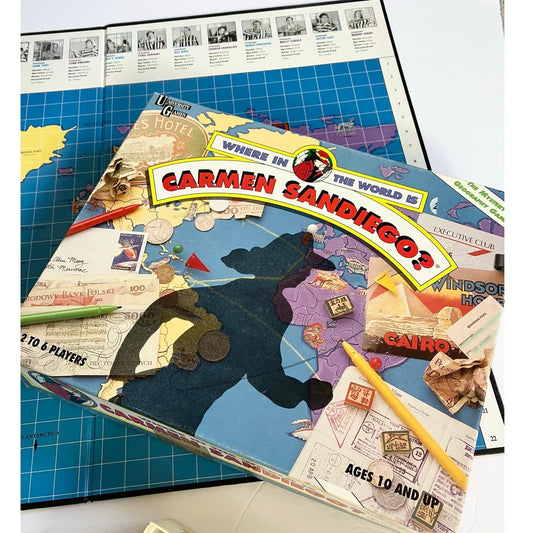Vintage 1992 Where in the World is Carmen Sandiego Board Game University