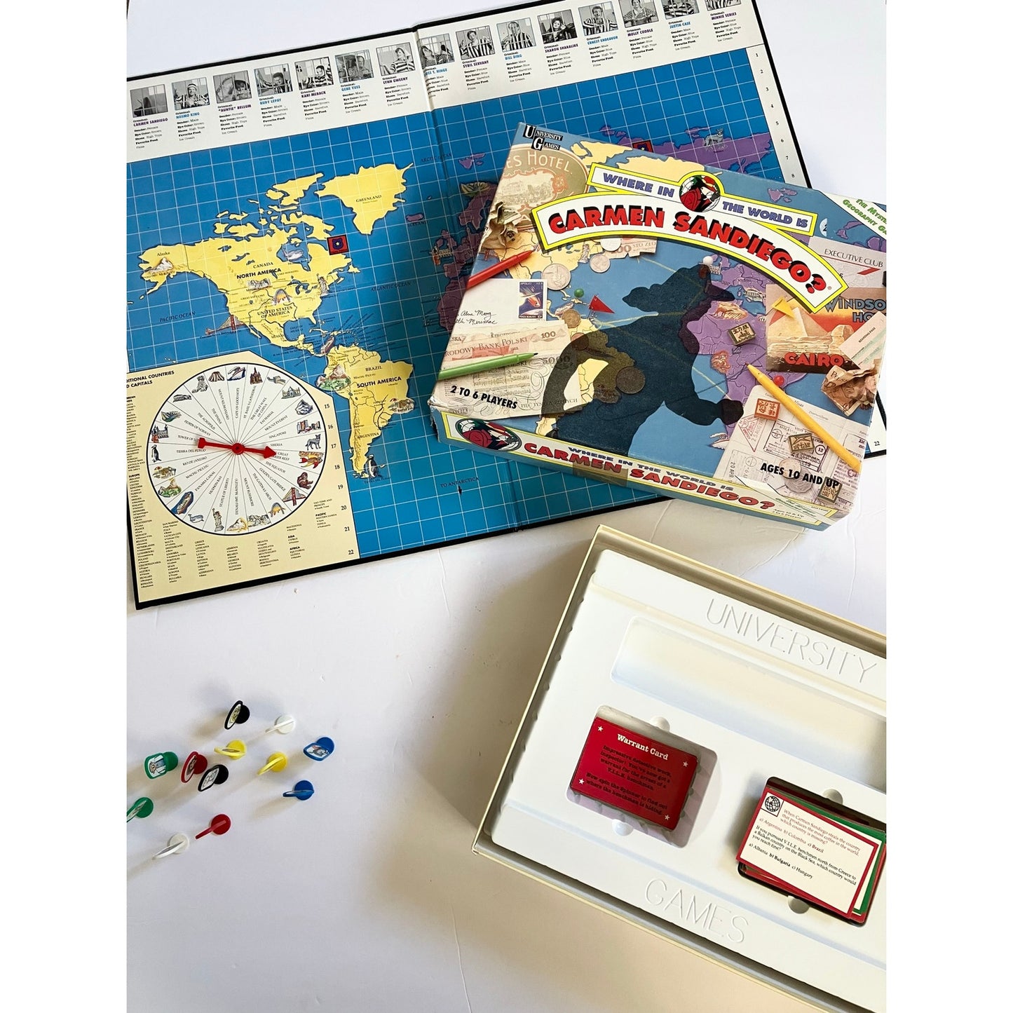 Vintage 1992 Where in the World is Carmen Sandiego Board Game University