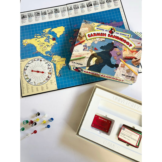 Vintage 1992 Where in the World is Carmen Sandiego Board Game University