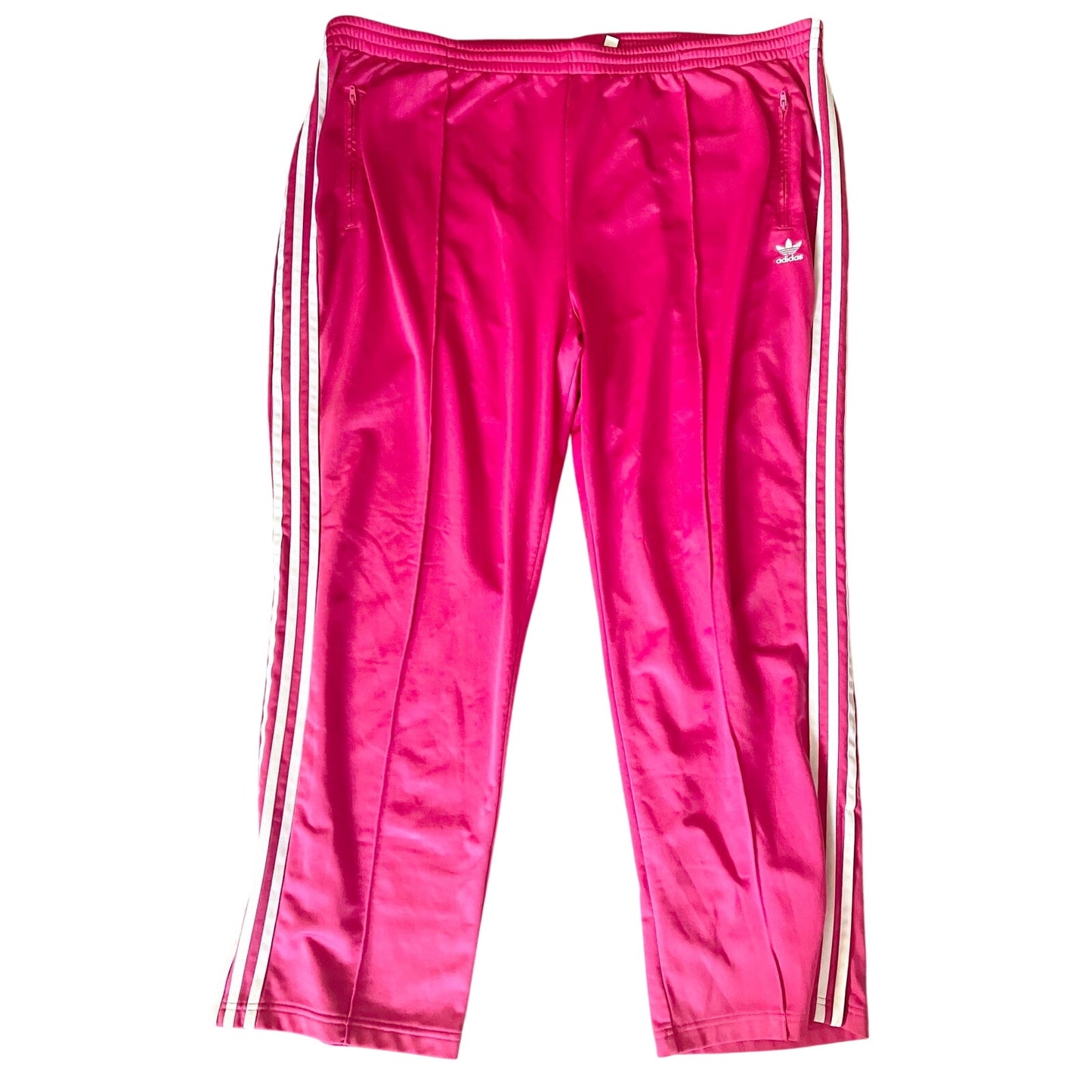 Adidas Bright Pink Plus Stripe Track Pants 4X