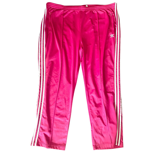 Adidas Bright Pink Plus Stripe Track Pants 4X