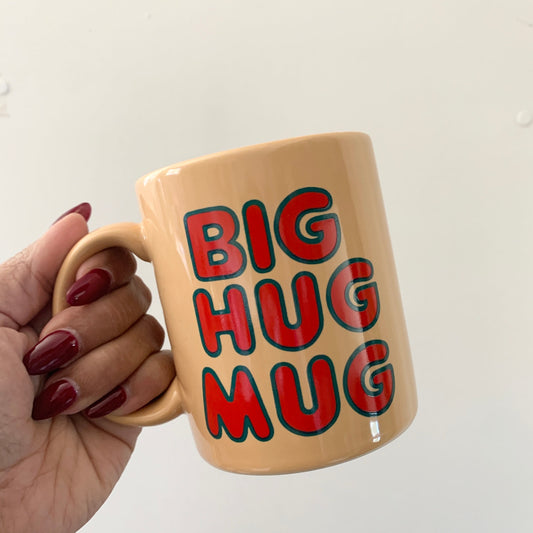 Big Hug Mug Vintage Tan Red FTD Cup