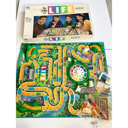 Vintage 1991 The Game of Life Board Game Milton Complete II