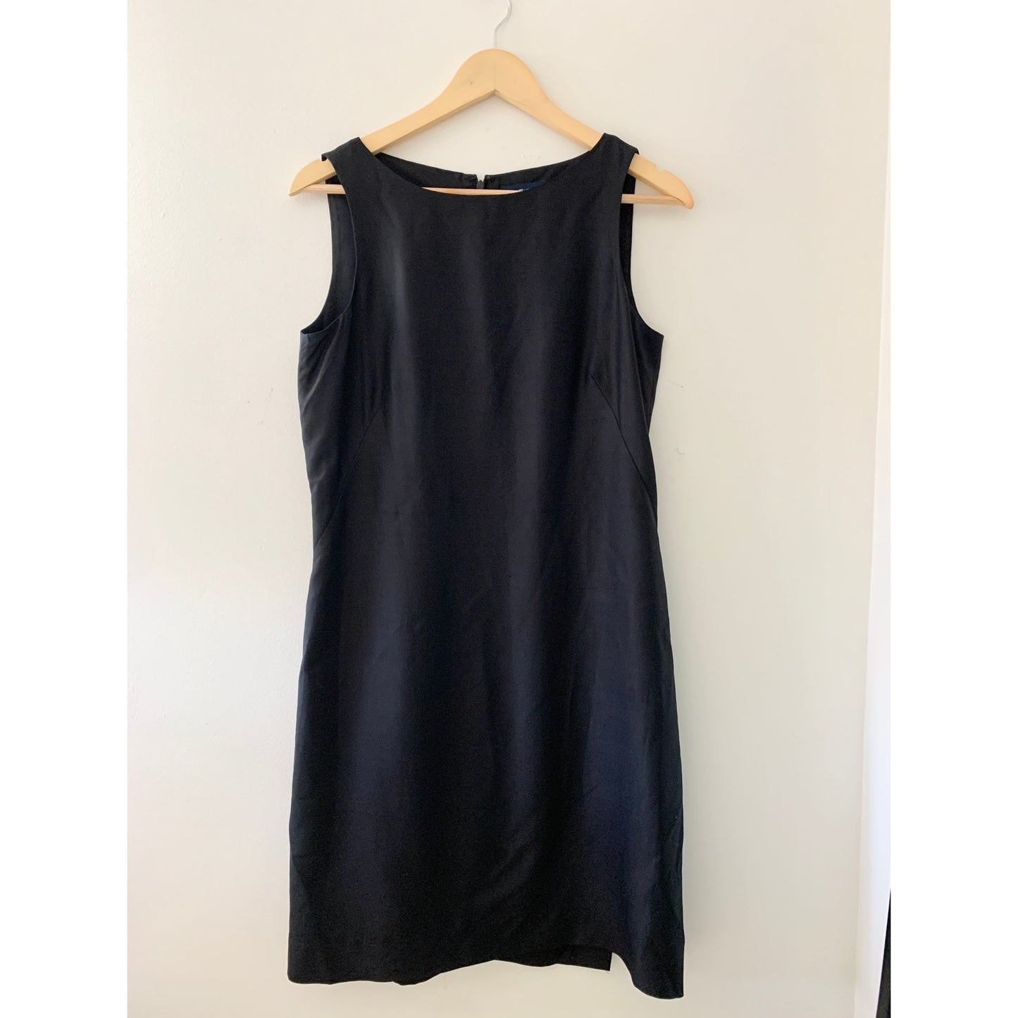 Ann Taylor Vintage Black Silk Sheath Dress 8 Medium