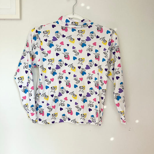 Vintage 90s 101 Dalmations Kids Turtleneck Sweater Large