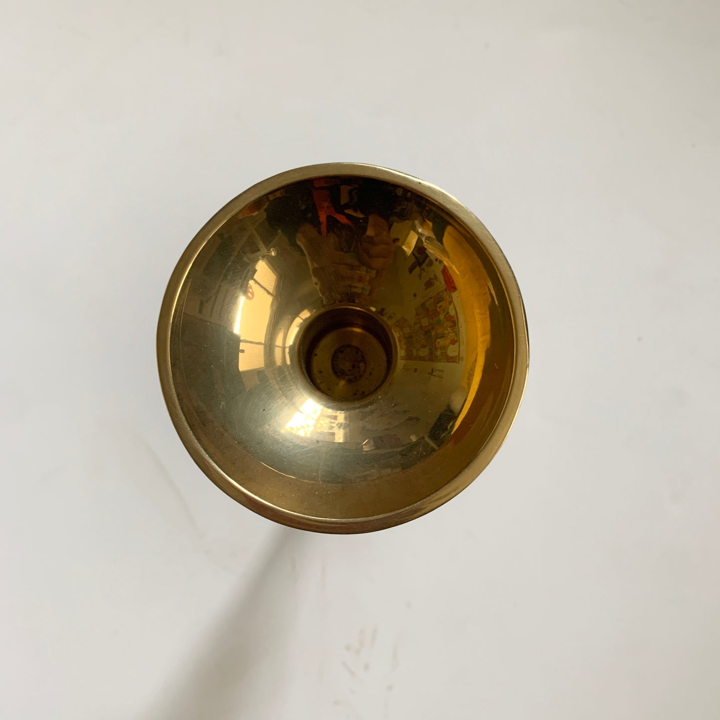 Vintage Gold Brass Candlestick and Candle Holders Set of 2