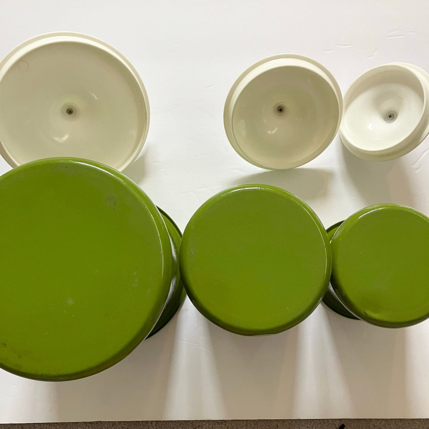 Vintage Kromex Aluminum Canister Set of 3 Mod Flower Power Floral 1970s
