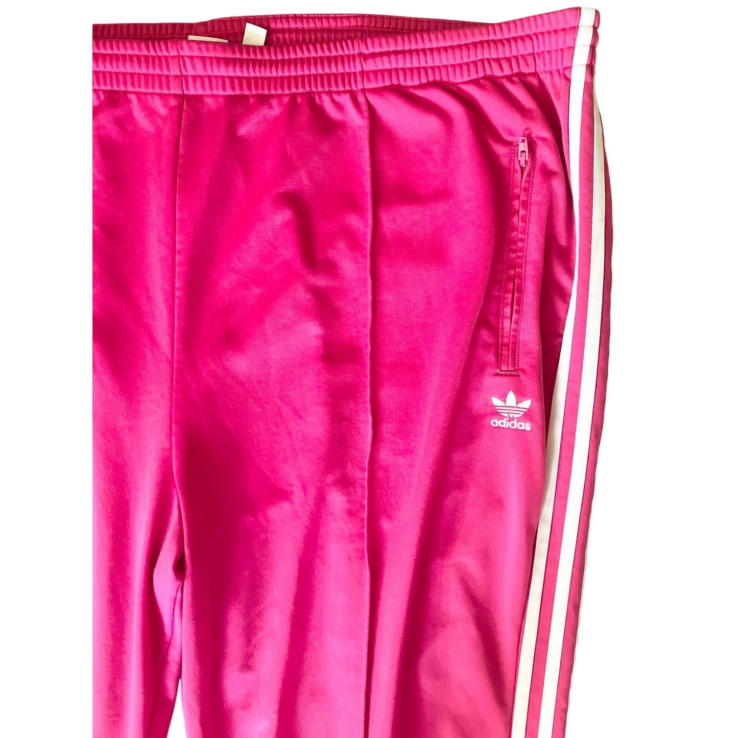 Adidas Bright Pink Plus Stripe Track Pants 4X
