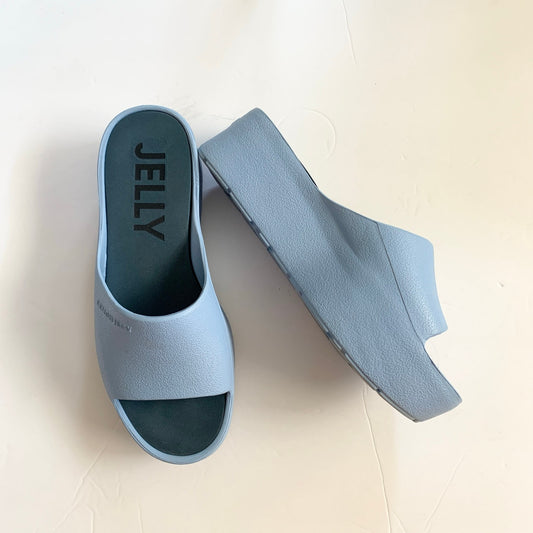 Lemon Jelly Sunny Platform Slide Sandals Baby Blue 37