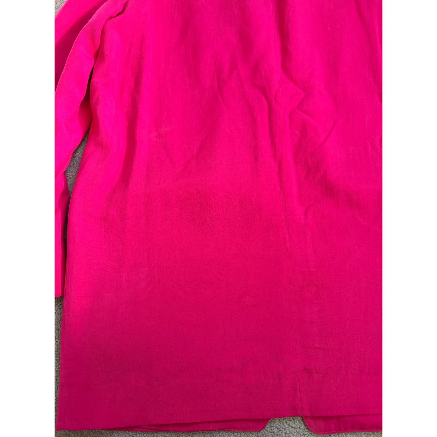 Donna Karan New York Silk Blazer Medium Pink Fuchsia Two Button Jacket