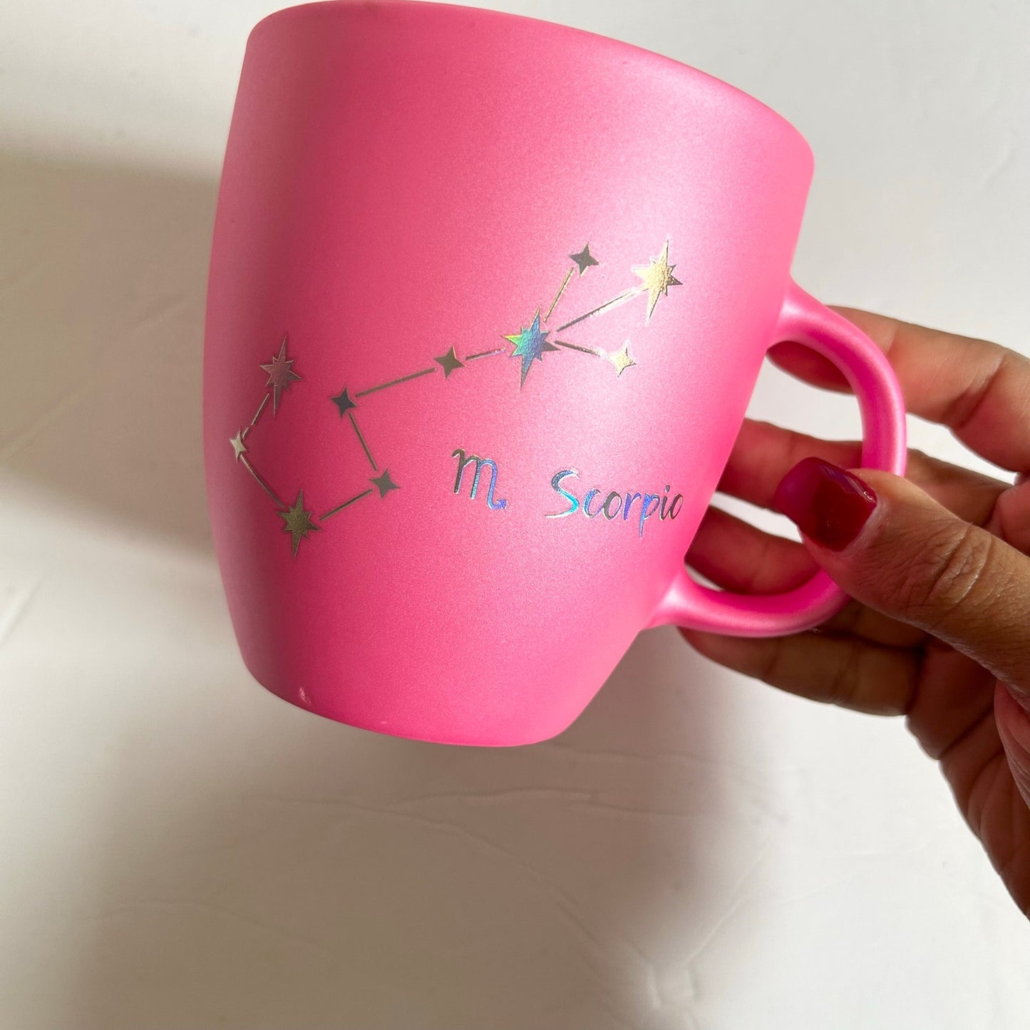 Scorprio Zodiac Bright Bubble Gum Pink Coffee Astrology Mug Modern Expressions