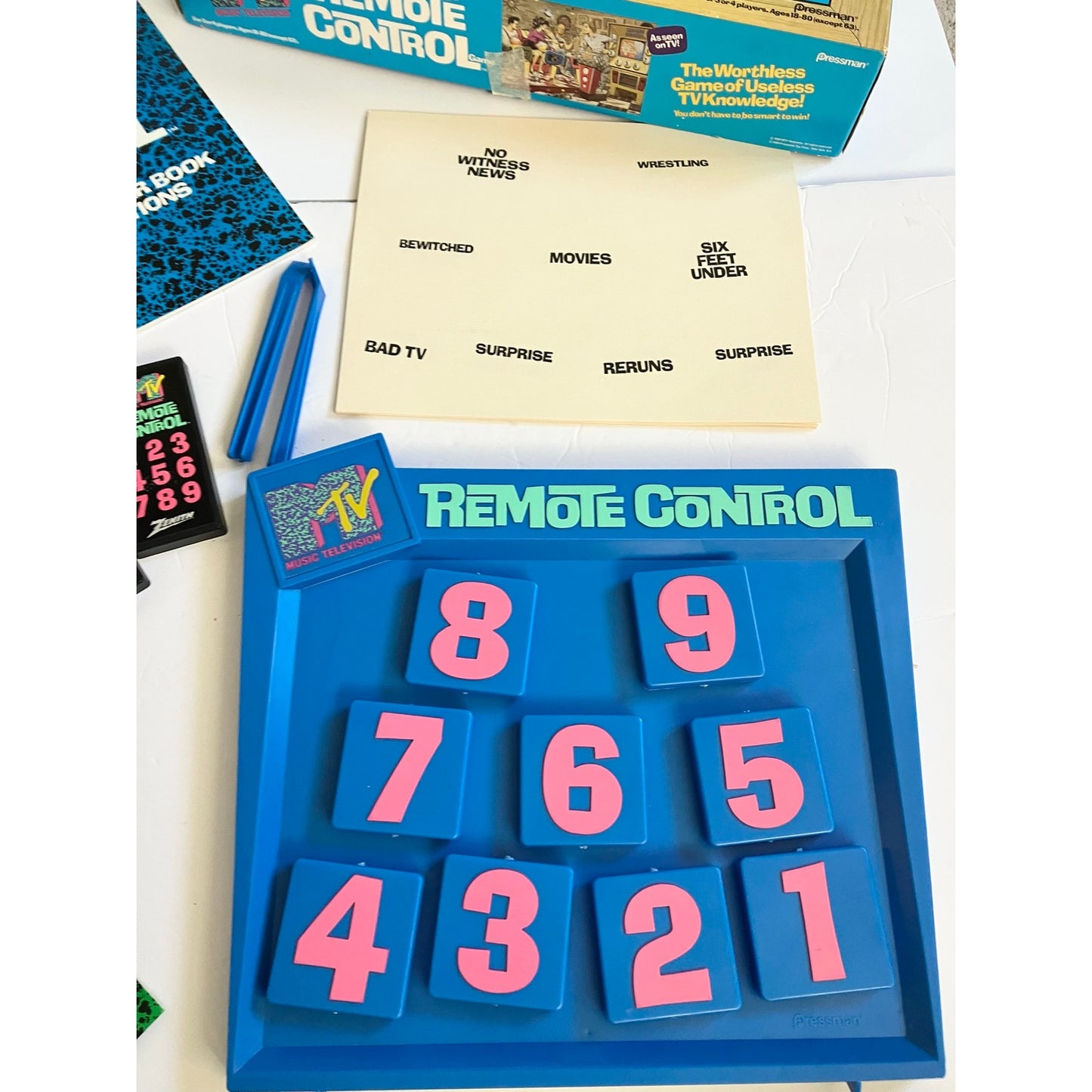 Vintage 1989 MTV Remote Control Trivia Board Game