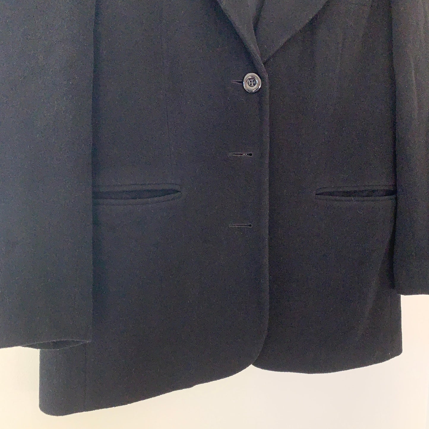 Express Vintage Wool Cashmere Black Relaxed Blazer Medium
