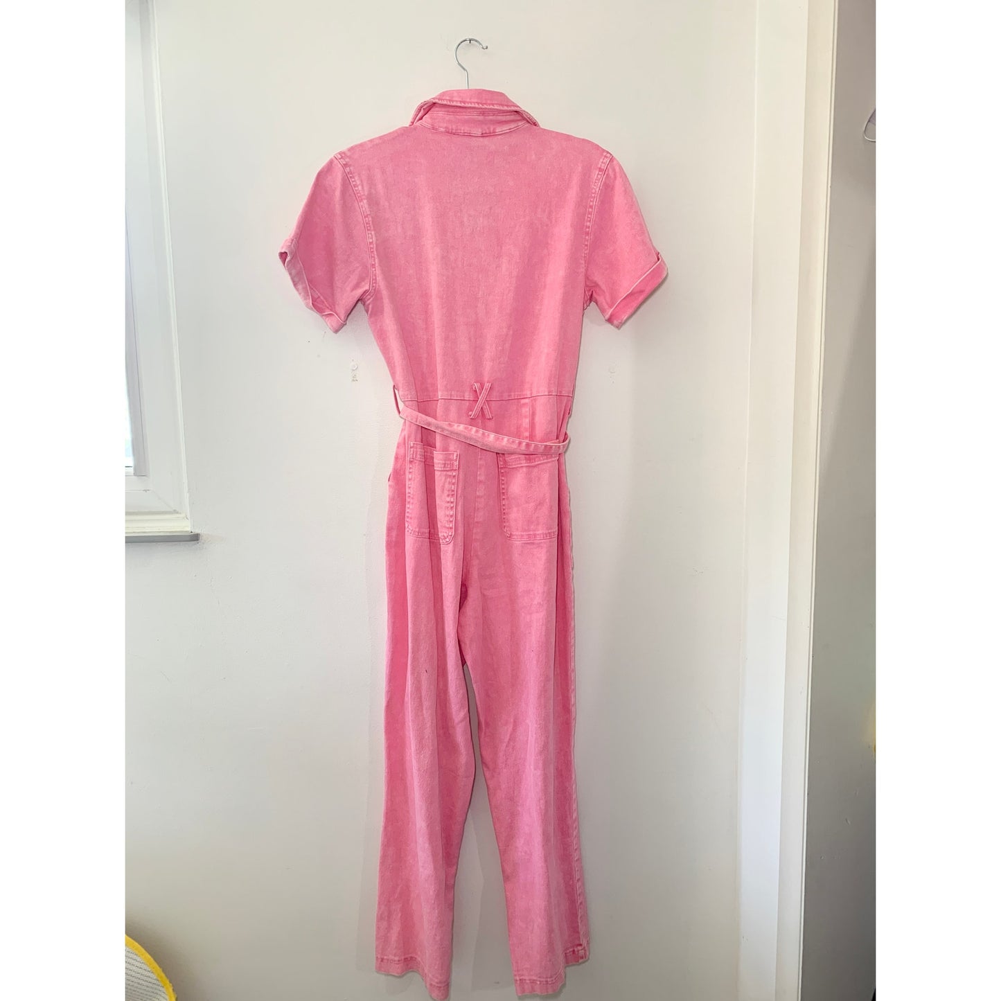 Skies are Blue Kendall Utility Bubblegum Pink Pant Jumpsuit