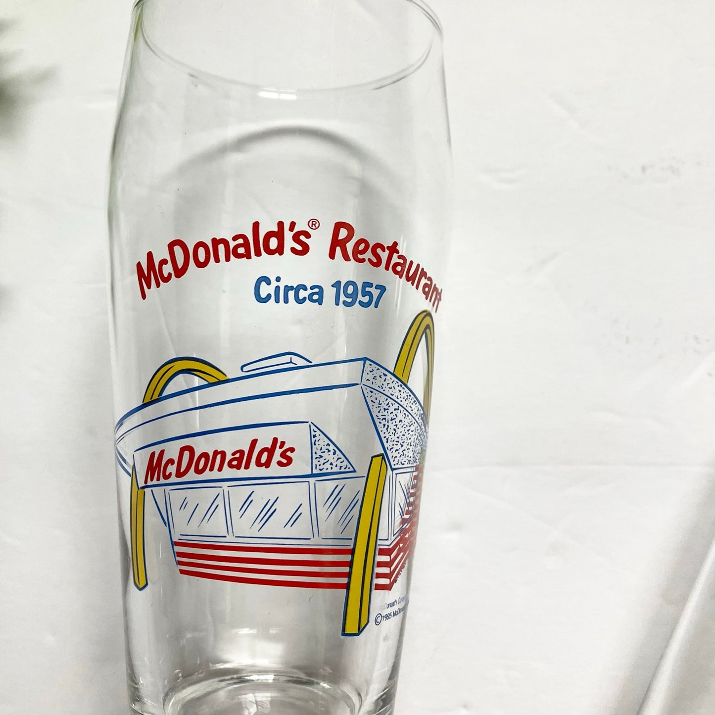 Vintage McDonald's 90s circa 1957 Collector Glasses Cups Set of 2 Speedee 16 oz