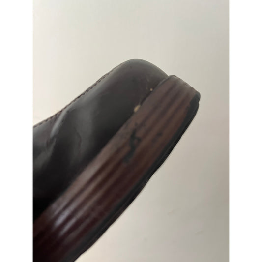 LEI Chunky Dark Brown Oxford Heel Shoes size 8.5 Y2K Vintage