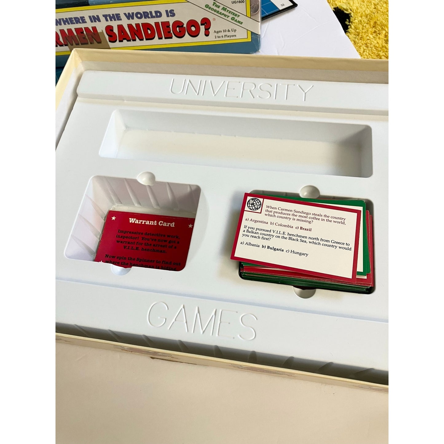 Vintage 1992 Where in the World is Carmen Sandiego Board Game University