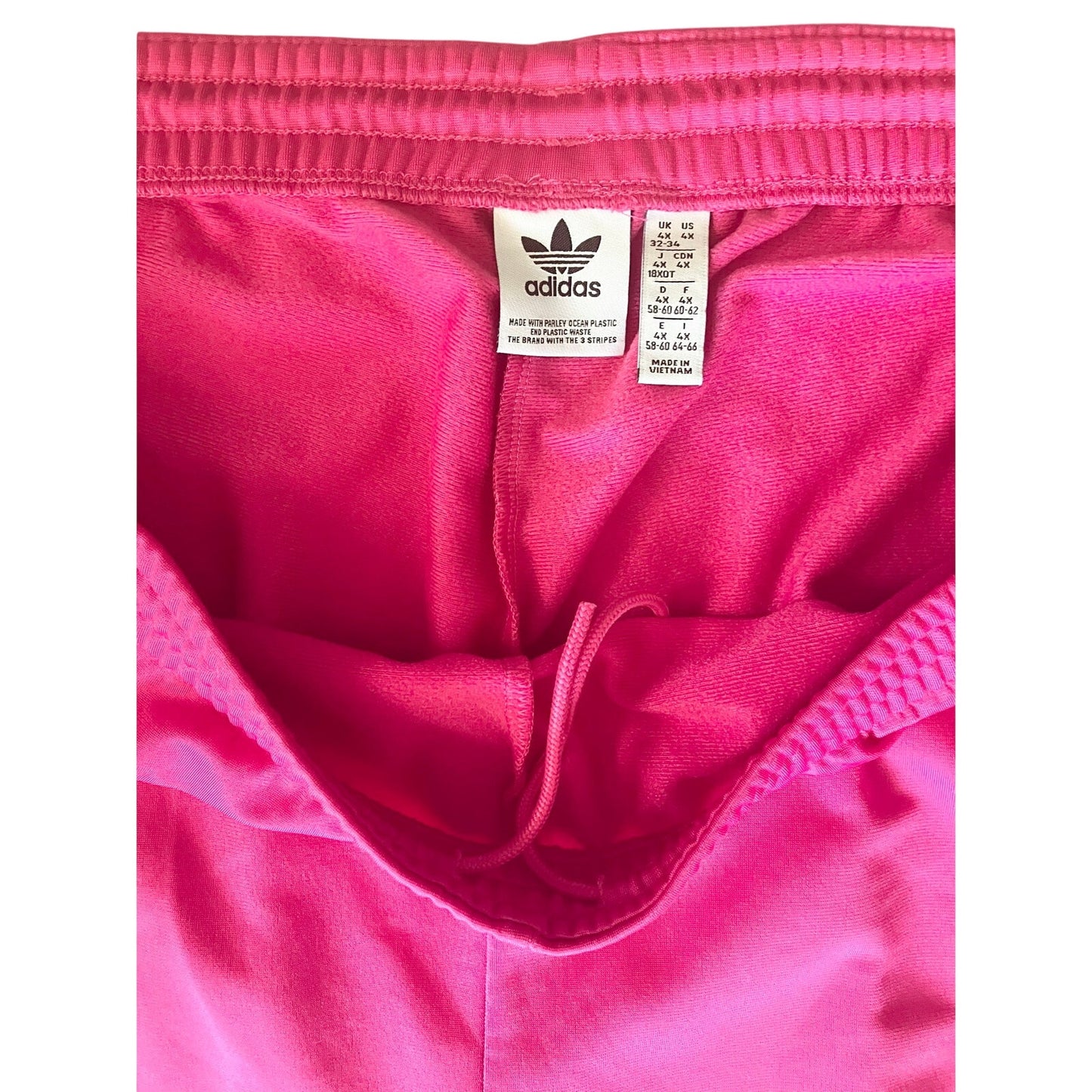 Adidas Bright Pink Plus Stripe Track Pants 4X