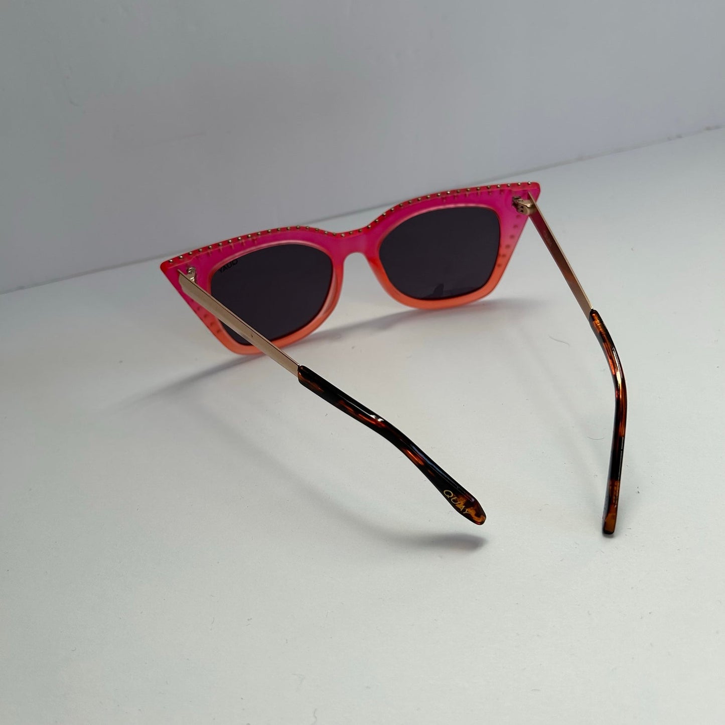 Quay Australia Saweetie Harper Studded Cat Eye Pink Sunglasses