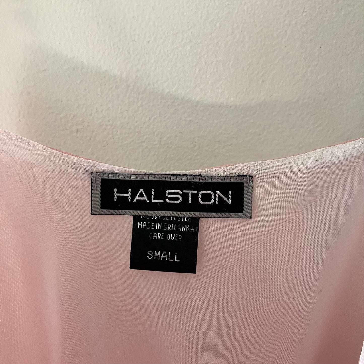 Vintage Y2K Halston Slip Chemise Dress Pink Floral