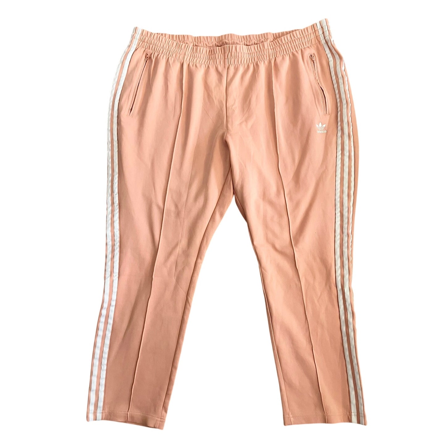 Adidas Primeblue Pink Pastel Peach Stripe Trefoil Logo Track Pants 4x Plus