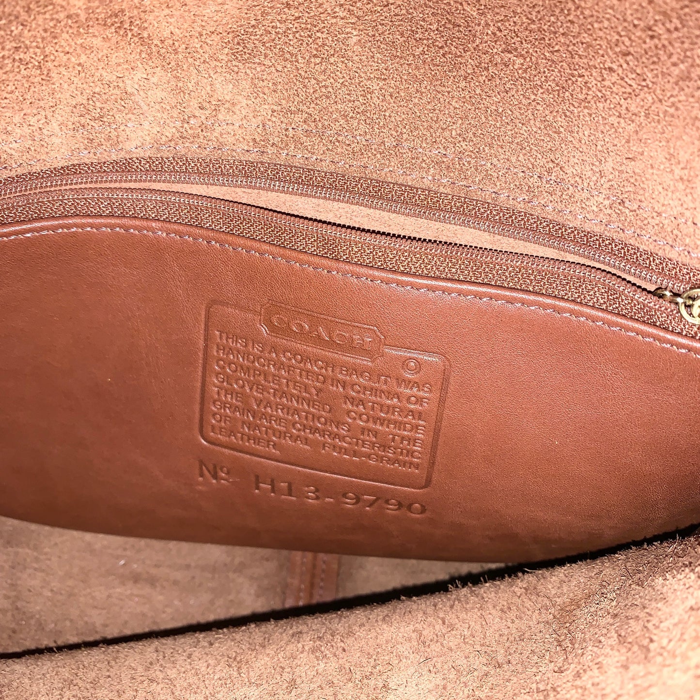Coach Vintage 9790 Brown Leather Shoulder Purse Bag
