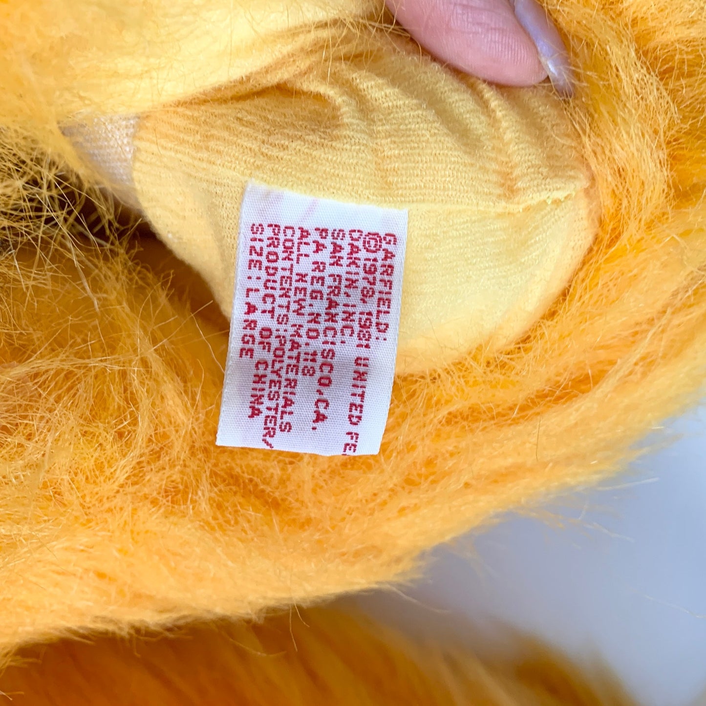 Vintage 1980s Garfield Plush Fuzzy Slippers Large