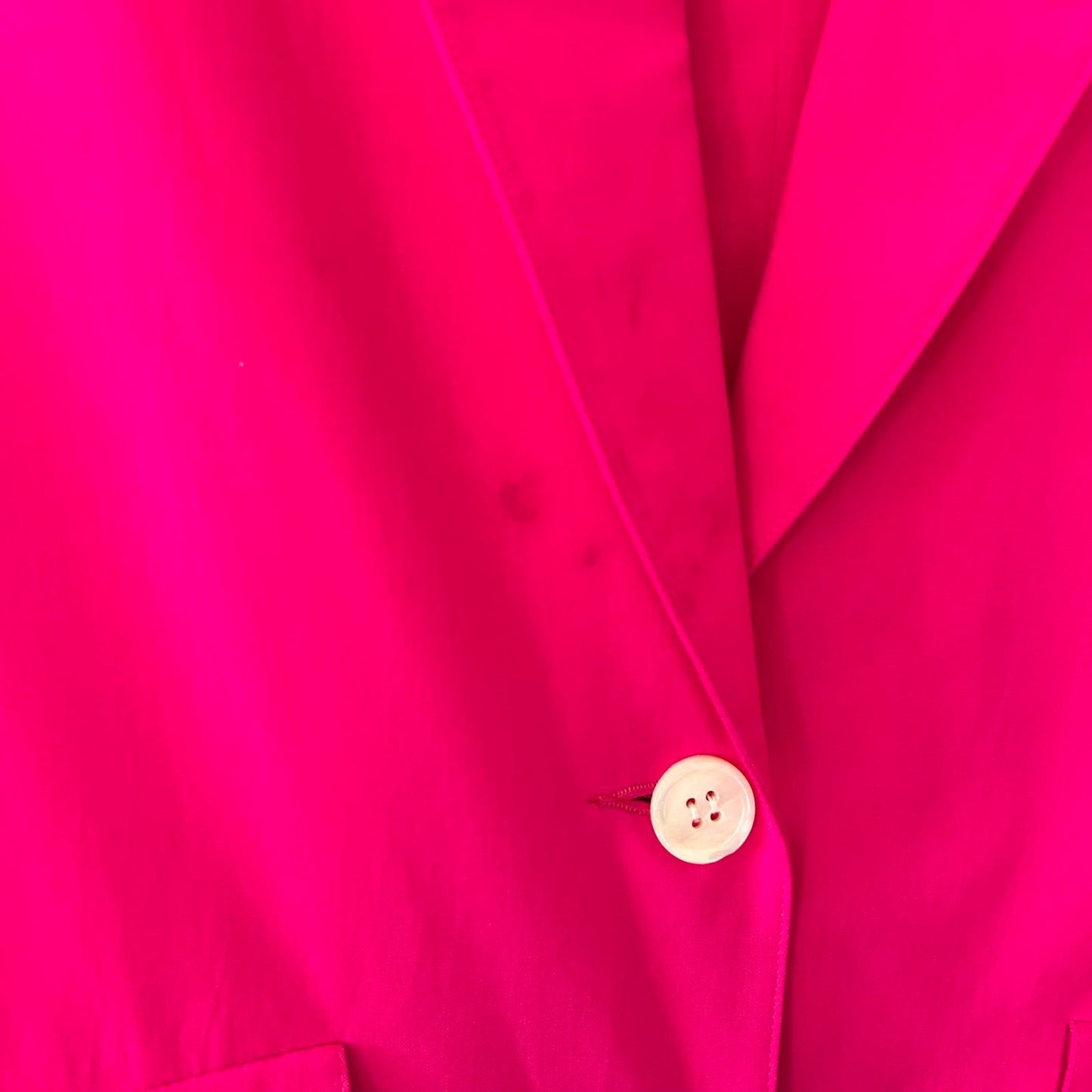 Donna Karan New York Silk Blazer Medium Pink Fuchsia Two Button Jacket