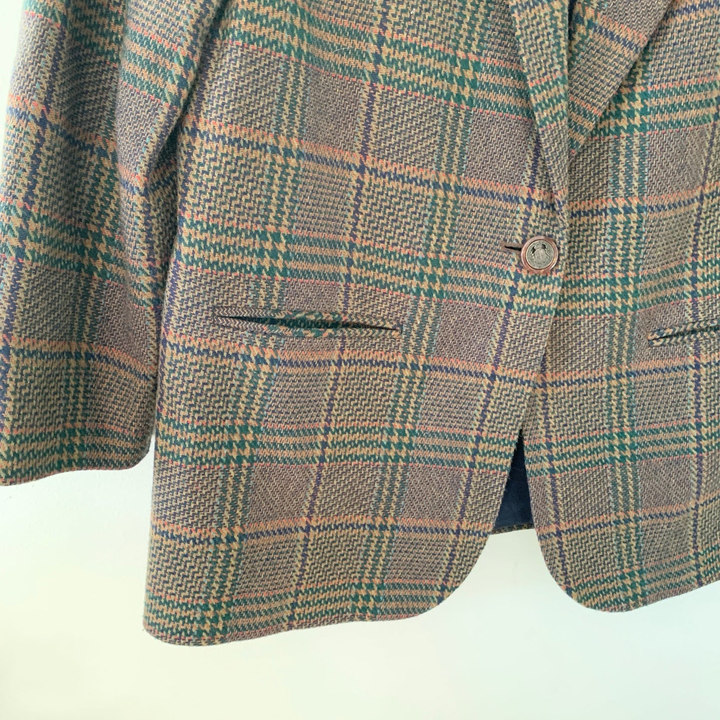 Sag Harbor Vintage Brown 90s Plaid Wool Blazer 10 Medium