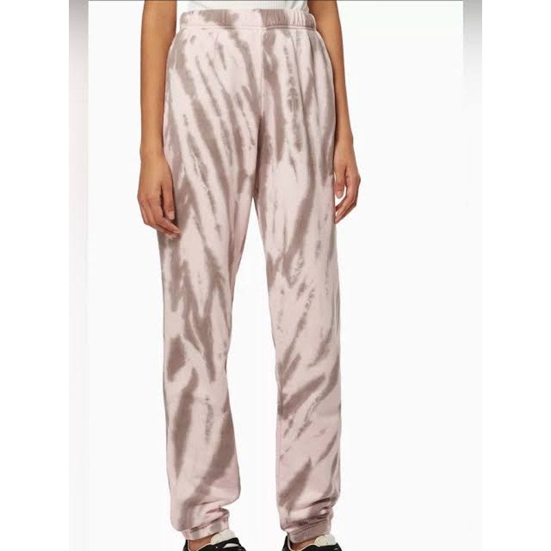 Good American Blush and Taupe Tie-Dye Boyfriend Sweatpants Size 7 4XL New