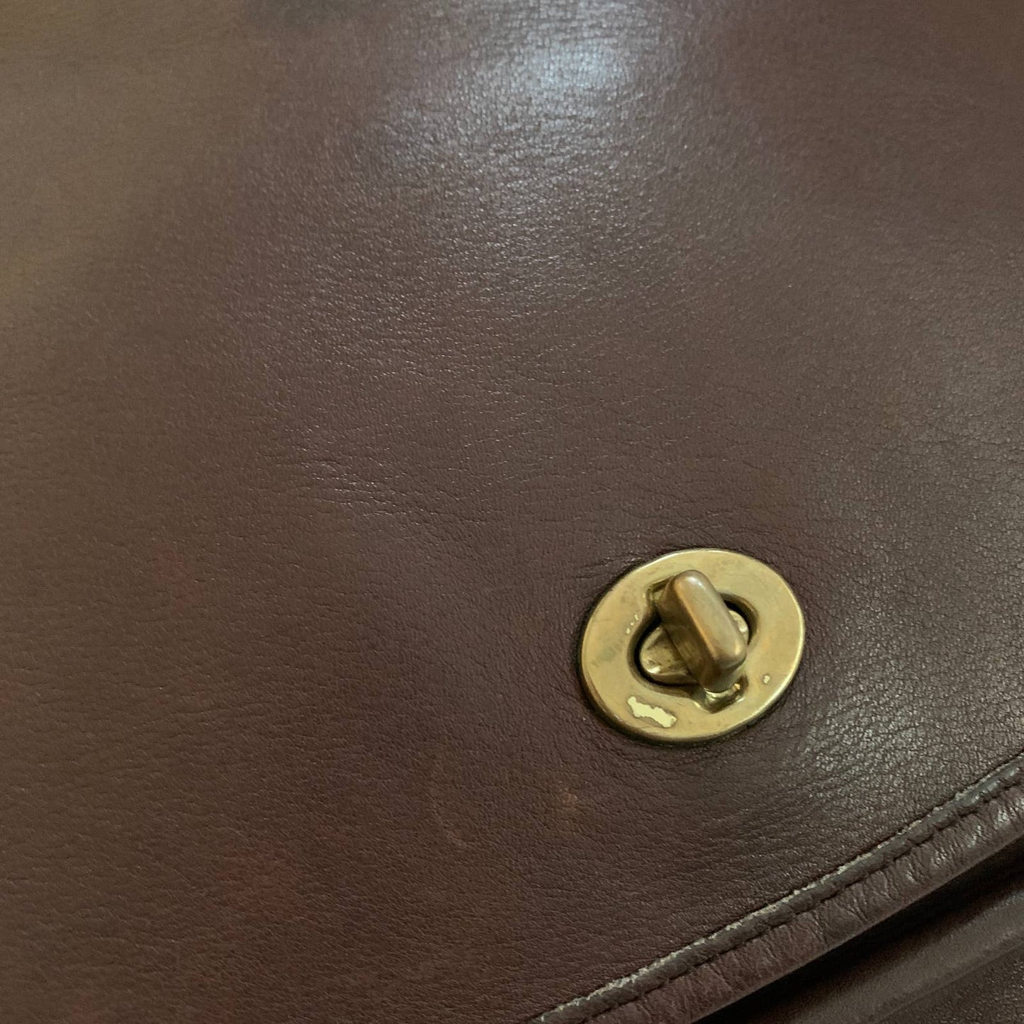 Vintage Coach Stewardess Leather Brown 9525 Purse Handbag