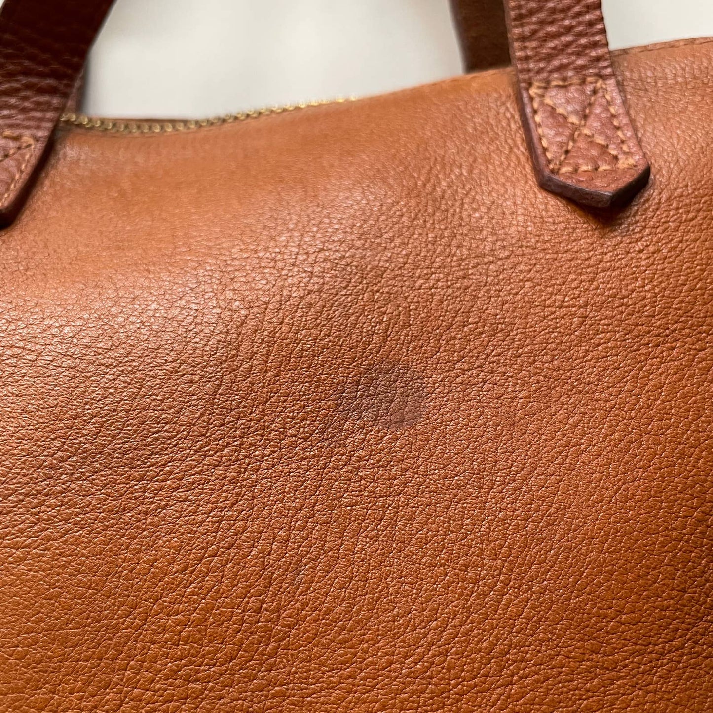 Madewell Zip Top Leather Transport Crossbody Brown Saddle Purse B2545