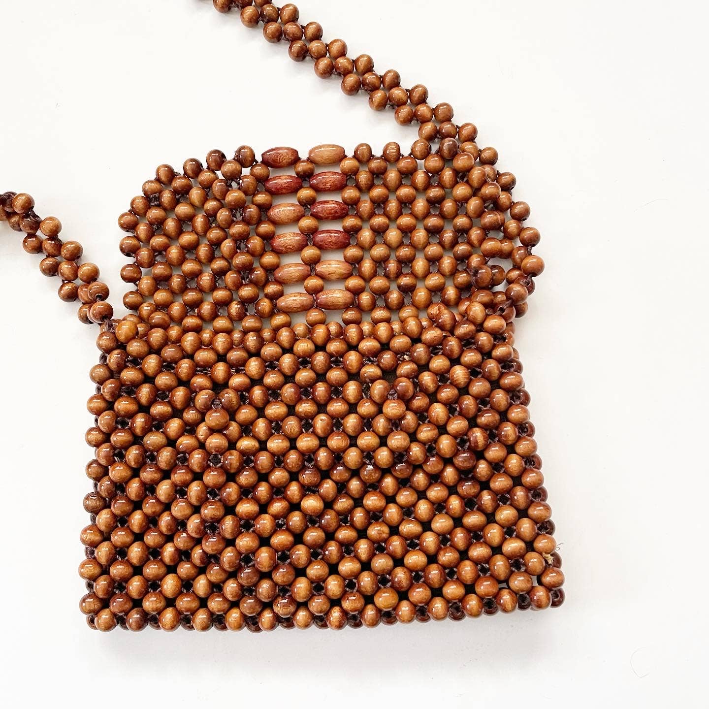 Vintage Mantessa Beaded Small Brown Purse