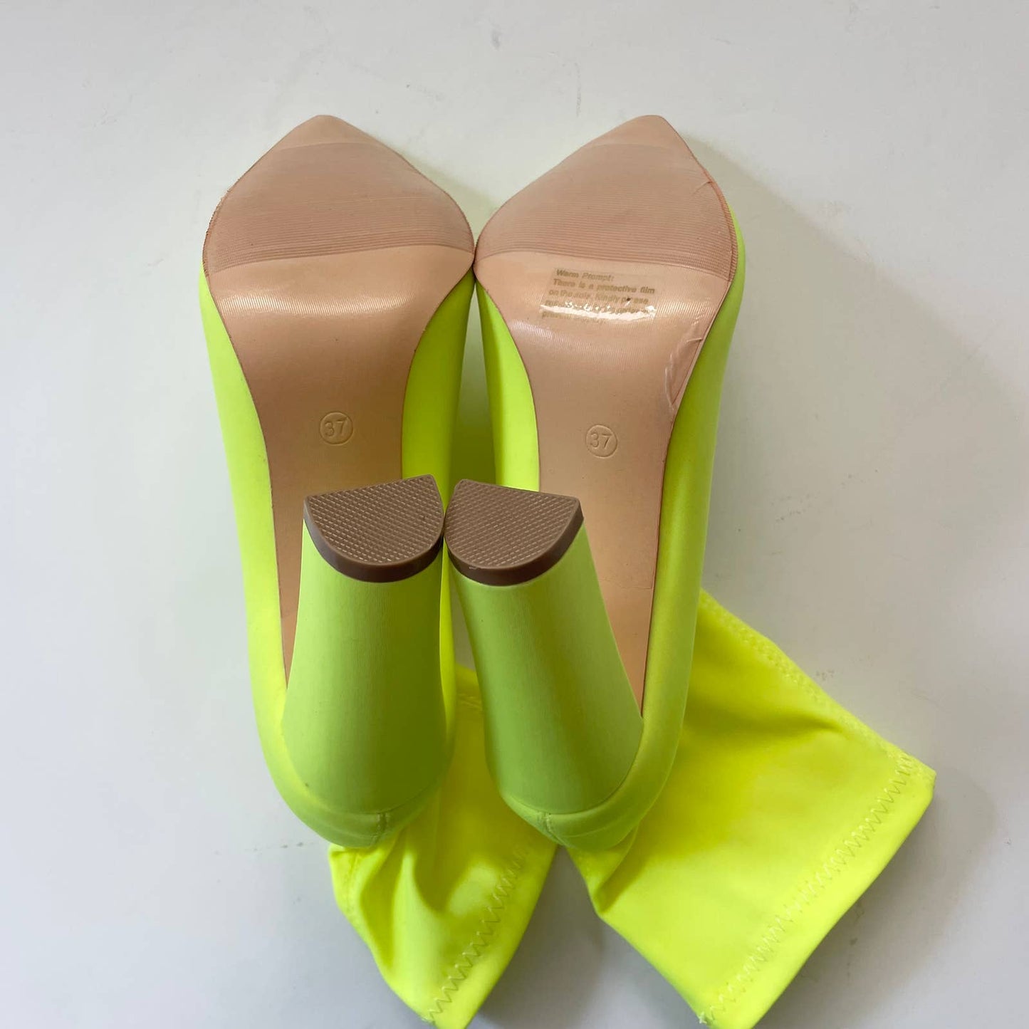 Neon Green Pointed Toe Stretchy Ankle Calf Bootie