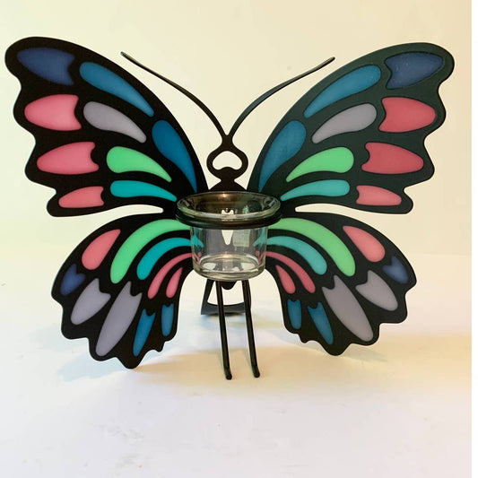 PartyLite Butterfly Colorful Votive Candle Holder
