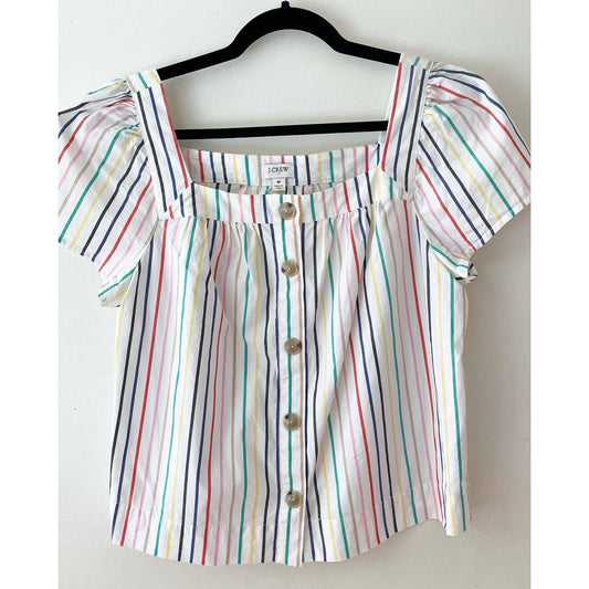 J. Crew Factory Rainbow Stripe Shirt
