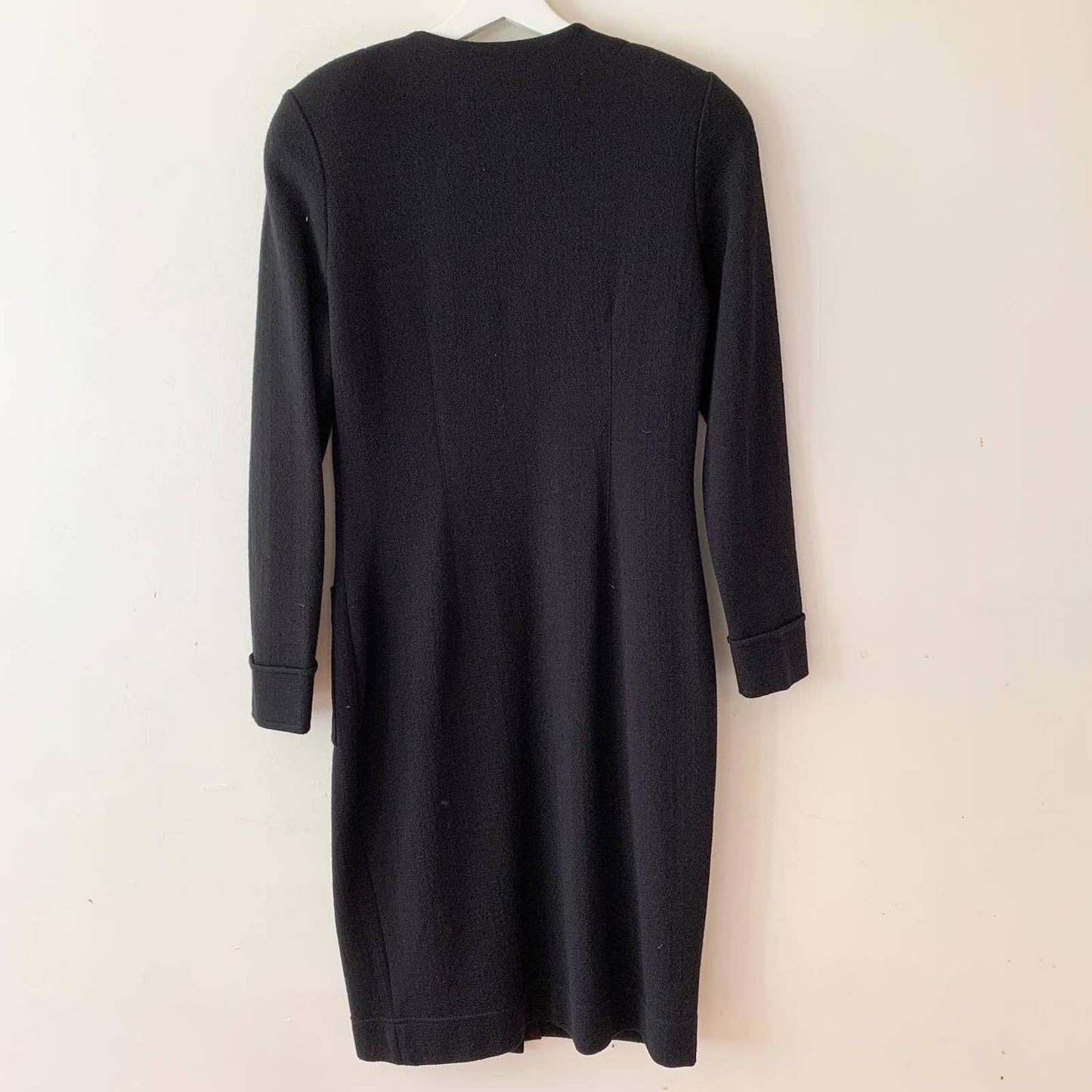 Bill Blass Knit Sweater Cardigan Gold Embroidery