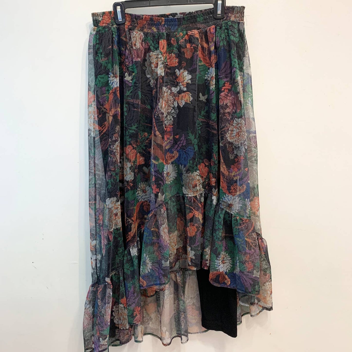 Maeve Anthropologie Meena Skirted Pants Floral Black Size Large