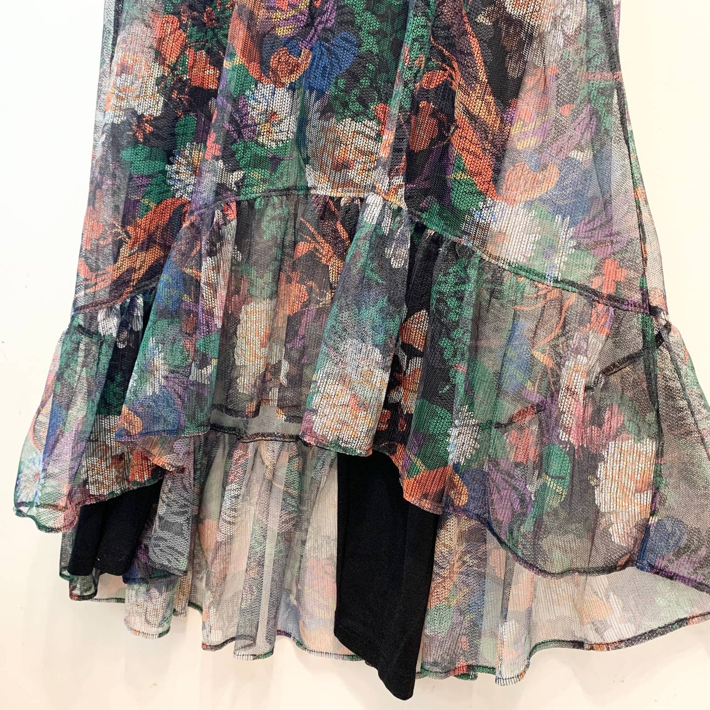 Maeve Anthropologie Meena Skirted Pants Floral Black Size Large
