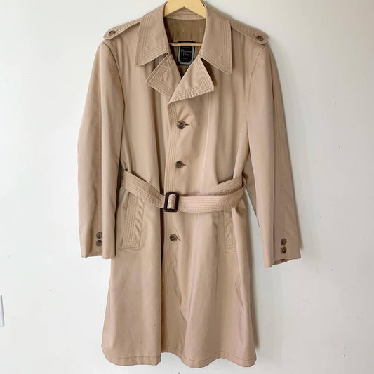 Vintage Christian Dior Monsieur Men's Classic Trench Coat 42 Short